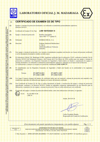 CHỨNG CHỈ LOM 15ATEX2021 X